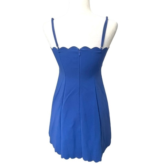 Likely Scalloped Spaghetti Strap Blue Dress - Size 6 - Picture 13 of 14